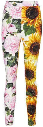 Dolce & Gabbana Floral stretch-jersey leggings