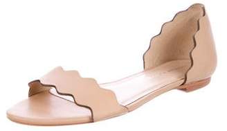 Loeffler Randall Leather Scalloped Sandals