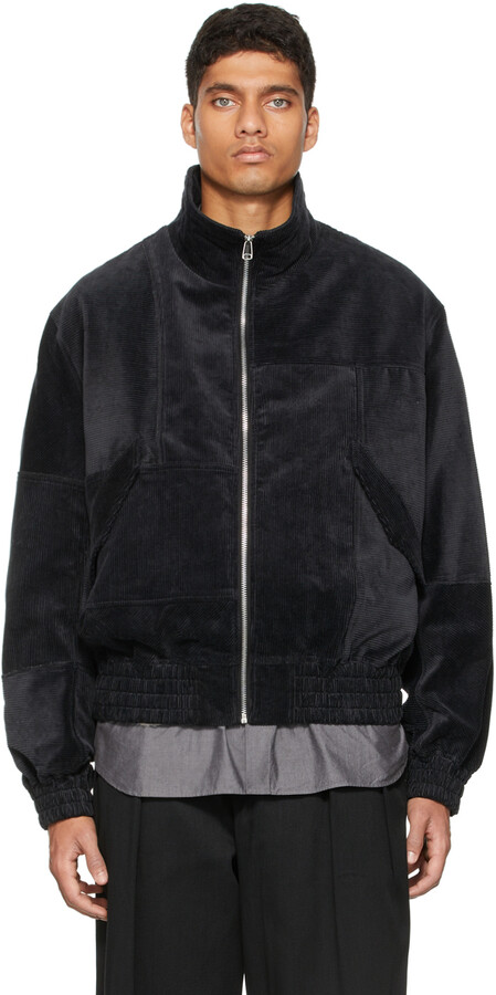 Kuro Black Corduroy Patchwork Jacket - ShopStyle