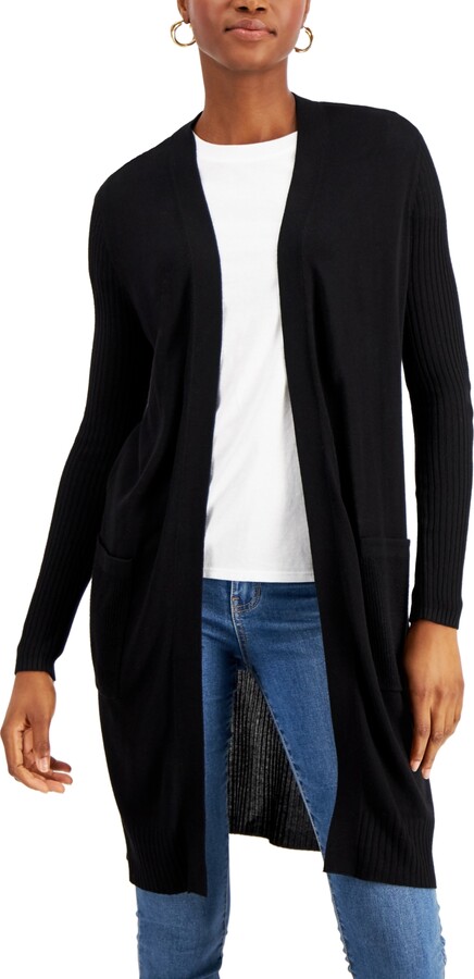 INC International Concepts Women's Ribbed Duster Cardigan, Created for  Macy's - ShopStyle