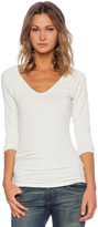 Thumbnail for your product : James Perse Skinny Tucked Raglan Top