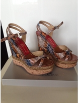 Thumbnail for your product : Paloma Barceló Python print Exotic leathers Sandals
