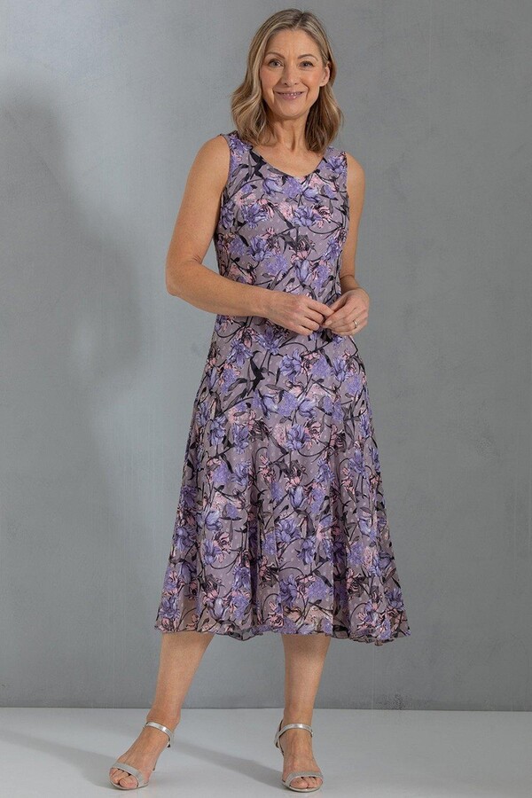 Anna Rose Floral Print Midi Dress - ShopStyle