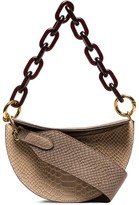 Thumbnail for your product : Yuzefi Snake-Effect Chain And Leather Shoulder Bag