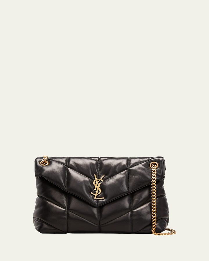 Saint Laurent Lou Puffer Medium Shoulder Bag in Quilted Leather