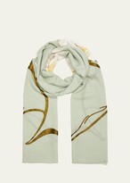 Thumbnail for your product : Janavi India Wild Lady Orchid Merino Wool Scarf