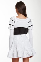 Thumbnail for your product : RED Valentino Silk Trim Cropped Cardigan