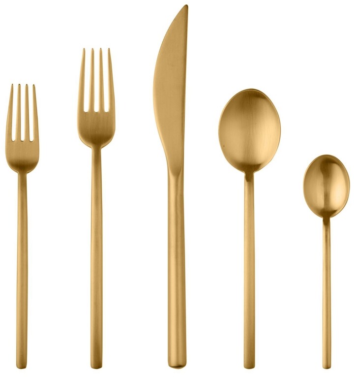 Mepra Due Ice Oro Flatware Set, 5 Piece