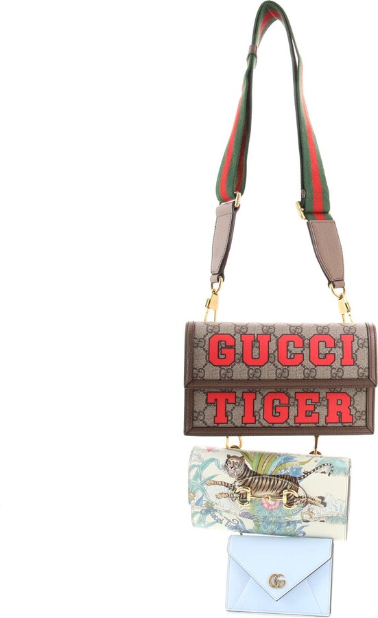 Gucci Tiger Horsebit 1955 Mini Bag Off White in Leather with Gold