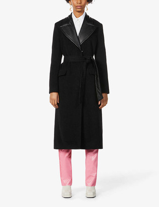Pinko Vision belted wool-blend coat