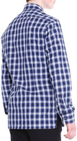 Thumbnail for your product : Lanvin Shadow-Plaid Long-Sleeve Shirt, Black/Blue