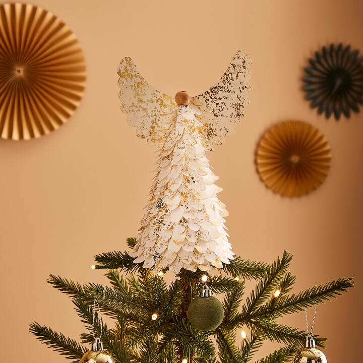 Dunelm White Paper Angel Tree Topper White ShopStyle