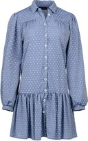 Thumbnail for your product : Conquista Women's Blue Denim Style Embroidered Dress With Buttons
