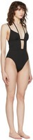 Thumbnail for your product : Fleur Du Mal Black Strappy Keyhole One-Piece Swimsuit