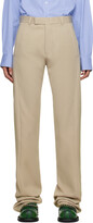 Taupe Twist Seam Trousers 