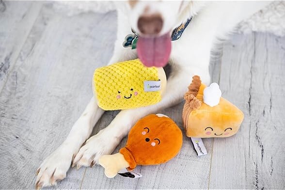 Pearhead Thanksgiving Dinner Dog Toys