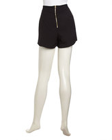 Thumbnail for your product : Naven High-Waist Charmeuse Shorts, Black