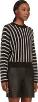 Thumbnail for your product : Alexander Wang T by Black & White Knit Cropped Sweater