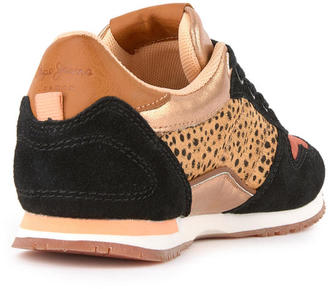 Pepe Jeans Leopard suede leather sneakers