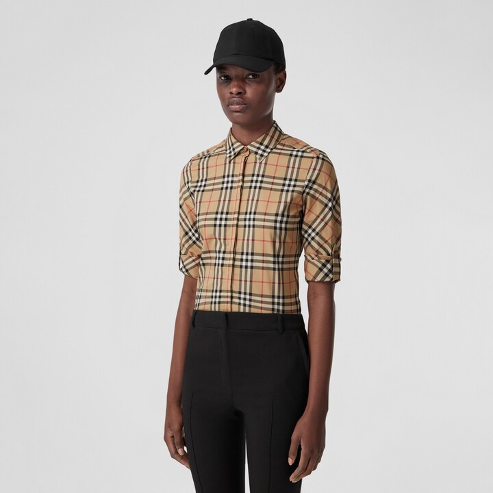 Burberry Checked Slim-Fit Shirt - ShopStyle