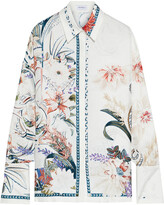 Thumbnail for your product : Ferragamo Floral-print Silk-twill Shirt