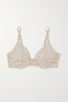 Thumbnail for your product : Eres Fleuris Stretch-lace Underwired Bra - Pink