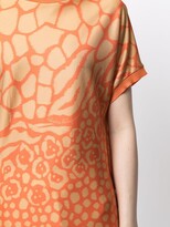 Thumbnail for your product : Ferragamo animal print silk T-shirt