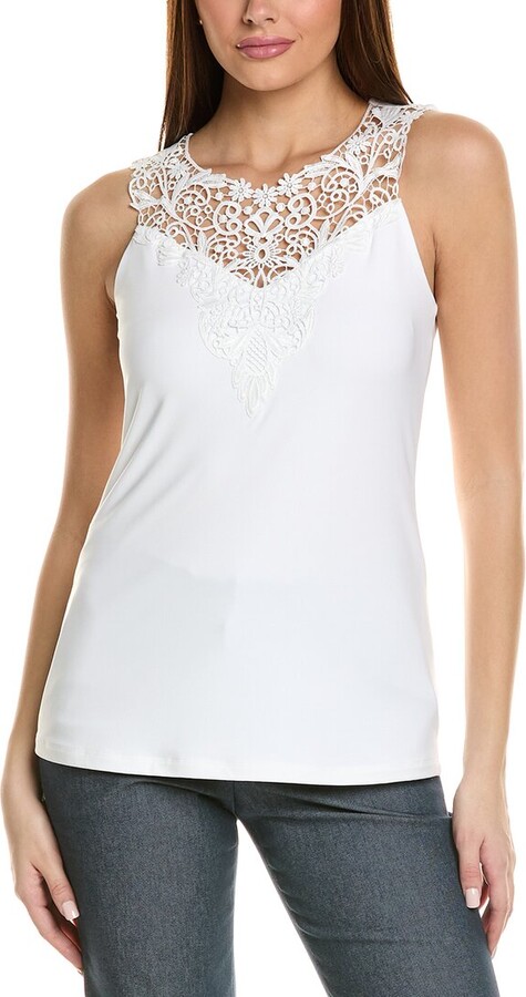 Joseph Ribkoff Lace Neck Top