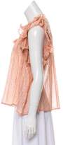 Thumbnail for your product : Ulla Johnson Metallic-Accented Ruffled Top