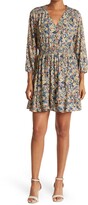 Thumbnail for your product : Collective Concepts Long Sleeve Button Front Ruffle Hem Dress