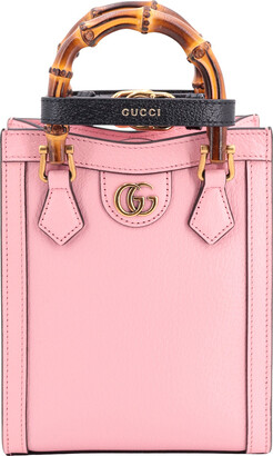GUCCI Large Pink Interlocking GG Top Handle Shoulder Bag Purse B4308