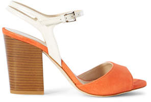 Karen Millen Suede Colour-Block Heel Sandal