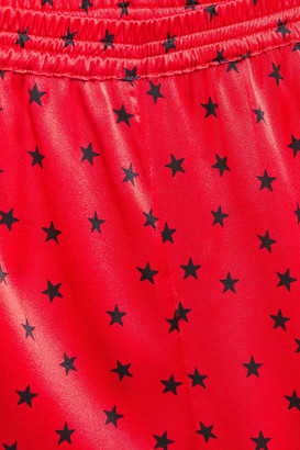 Stella McCartney Betty Twinkling Printed Stretch-silk Satin Pajama Shorts