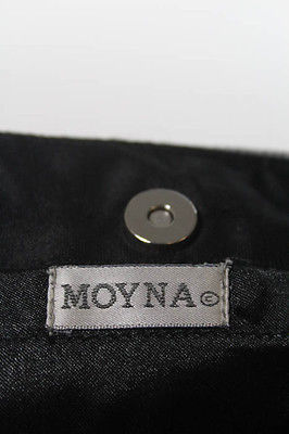 Moyna Blue Black Cotton Embroidered Beaded Small Shoulder Handbag