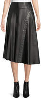 Thumbnail for your product : Derek Lam A-Line Leather Skirt w/ Grommet Detail