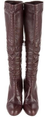 Brian Atwood Ruched Knee-High Boots