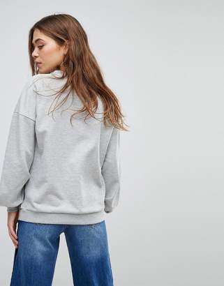 Only Sweatshirt With Pom Pom Detail