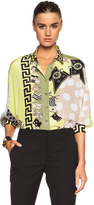 Thumbnail for your product : Versace Geometric Printed Silk Top