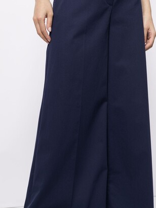 MSGM Flared High-Waisted Trousers