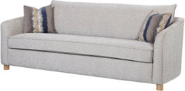 Hokku Designs Sofa in Sand Fabric - 2 Down Pillows
