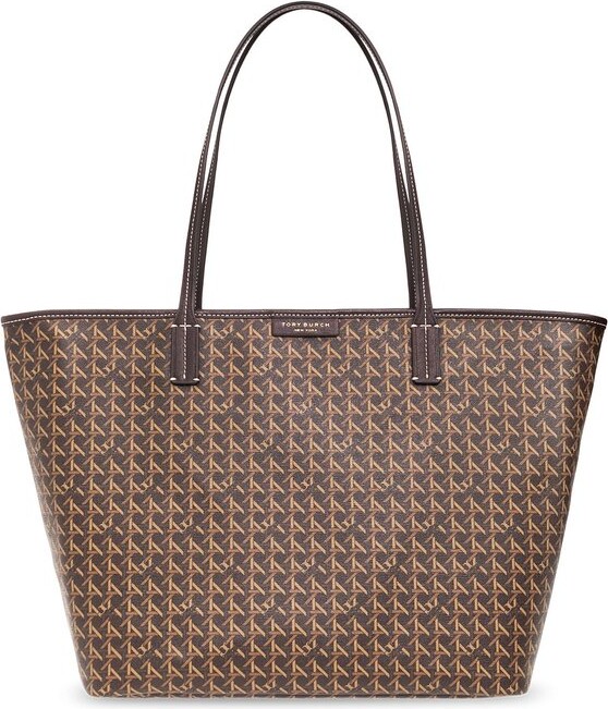 Tory Burch Canvas Basketweave Tote - ShopStyle