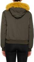 Thumbnail for your product : Yves Salomon Hooded Bomber Jacket With Fur