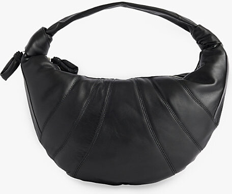 Lemaire Womens Black Fortune Croissant Leather Cross-Body Bag