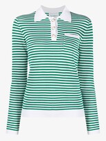 Thumbnail for your product : Casablanca Green Striped Rugby Shirt