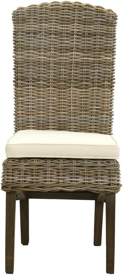 East At Main Seascape Driftwood Rattan Side Chair