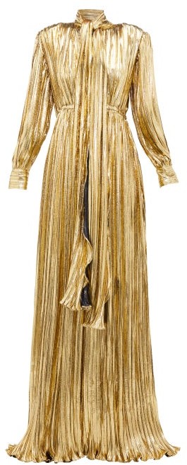 gucci gold dress
