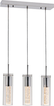 SIMPOL HOME Modern Pendant Lighting with Chromed Finished, Chandeliers with Bubble Glass