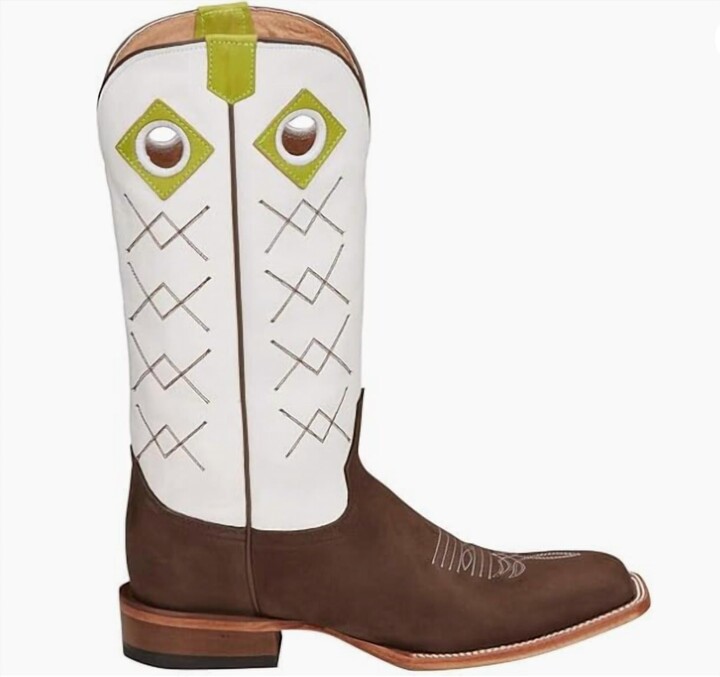 Justin Men's Latigo Cowhide Western Boot In White