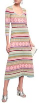 Thumbnail for your product : Boutique Moschino Boutique Metallic Jacquard-knit Midi Dress