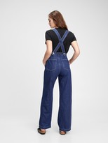 Thumbnail for your product : Gap Wide-Leg Suspender Jeans With Washwell